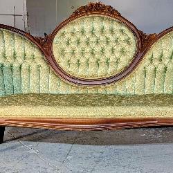 Antique Light Green Victorian Sofa