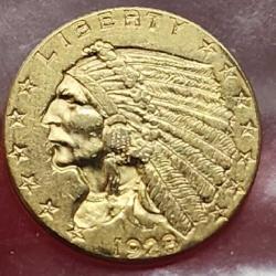 1928 AU Indian Head 21/2 Gold COIN