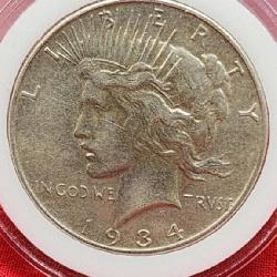 1934 Peace Silver Dollar