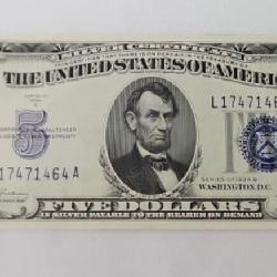 1934 series $5 Bill uncirculated