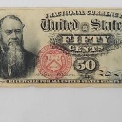 1866 50 Cents Fractional Currency Note