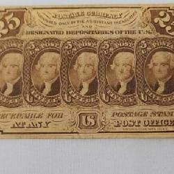 1862 25. Cent U.S. Postage currancy