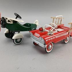 Two Kiddie Ride Model Vehicles by Gearbox