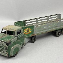 Vintage Tri-City Freight Tin Toy Semi-Trailer