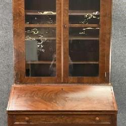 Empire Mahogany Bookcase Secretary