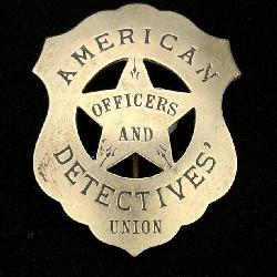 American Officers & Detectives' Union Badge