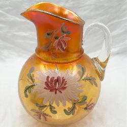 Vintage Fenton Marigold Carnival Glass Pitcher