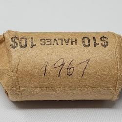 1967 Inc. Roll Of 40% Silver Kennedy Half Dollars