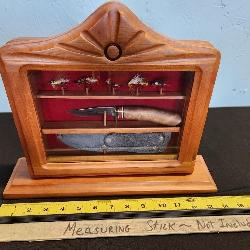 Marbles Knife and flies shadow box