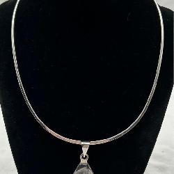 Sterling Silver & Black Onyx Necklace & Earrings