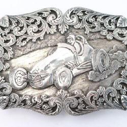 Sterling Silver Belt Buckle.