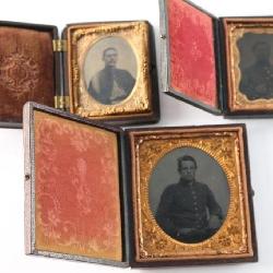 Lot of 3 Civil War Tintype