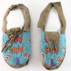 Pair of Beaded Sioux Moccasins