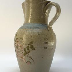 JD CRAVE BROWERS MILLS NC POTTERY PITCHER 12''