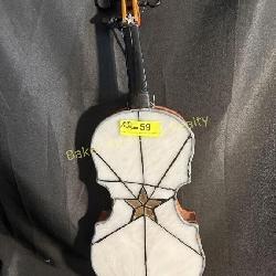 One of a Kind!  Stained/leaded glass Violin