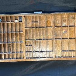Vintage letterpress printers drawer