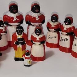 Black Americana Salt and Pepper Shakers