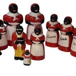 Black Americana Salt & Pepper Shakers