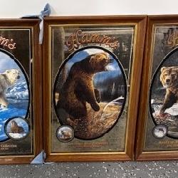 Haam's Beer Mirrors Incl. Polar Bear, Brown Bear, & Brown Bear