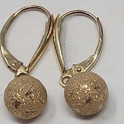 Classic 14K Yellow Gold Stardust Ball Dangling