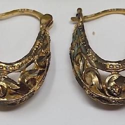 .925 Scroll Hoop Earrings  5.27g