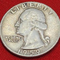 1959 Washington Silver Quarter