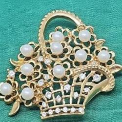 Vintage Napier Brooch Basket