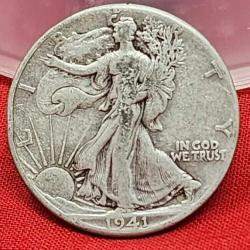 1941 Walking Liberty Silver Half Dollar