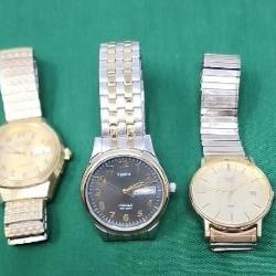 Men's  Bulova Accutron & 2  Timex Watches. Needs