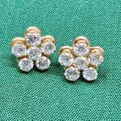 10k & CZ Earrings 1.20g