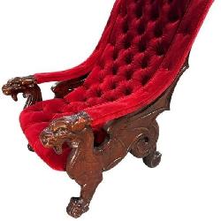 RARE WINGED GRIFFIN VICTORIAN SLEEPY HOLLOW CHAIR