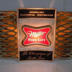 MILLER HIGH LIFE PLASTIC LIGHTED SIGN