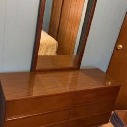 Mid-century modern low boy with Mirror  52 x 19