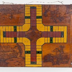 Antique Double-Sided Wooden Game Board