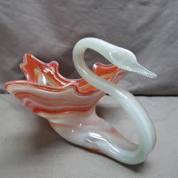 Hand-Blown Glass Swan Figurine