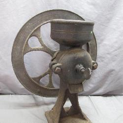 Rustic Cast Iron Hand-Crank Grain Mill