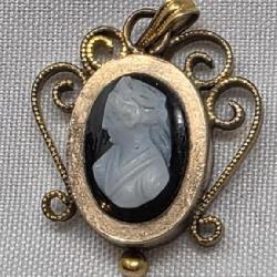 Victorian Black & White Cameo
