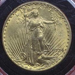 1924 $20. St. Gaudens Double Eagle With Motto