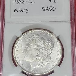 1882-CC Morgan Silver Dollar