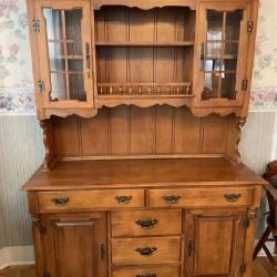 Tell city Young Republic hutch two-piece maple 52