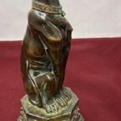 Art Deco style seated Greyhound, bronze