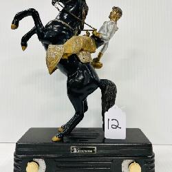 #12 Abbotwares cowboy on rearing horse radio