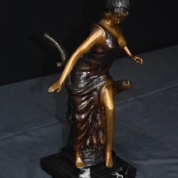 Eugene Marioton La Reconnaissance Spelter Sculpture