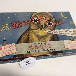 Vintage The Wise Old Owl Magnetic Quiz Game