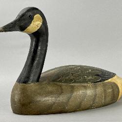 Large Canadian Goose Wood Decoy with 