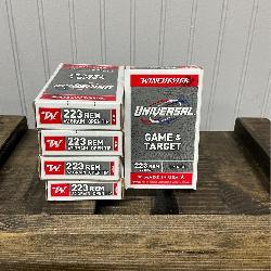 100 Rounds Winchester 223 Open Tip