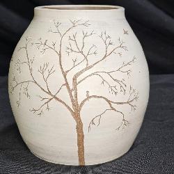 MCM Style Hand Made Studio Art Pottery Vase