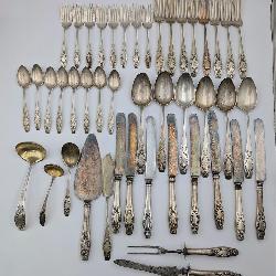 Rare 45 pc. Gorham Sterling Silverware Set, c.1911