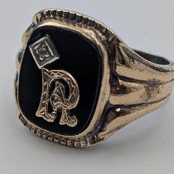 Vtg 10K Gold & Sterling Ring w/