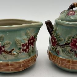 Majolica Wanjiang Nouveau Cream & Sugar Jars